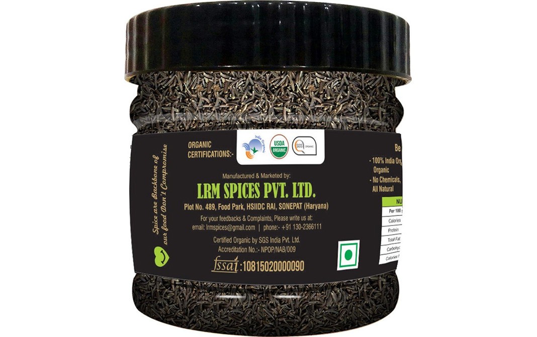 Organic LRM Cumin    Glass Jar  250 grams